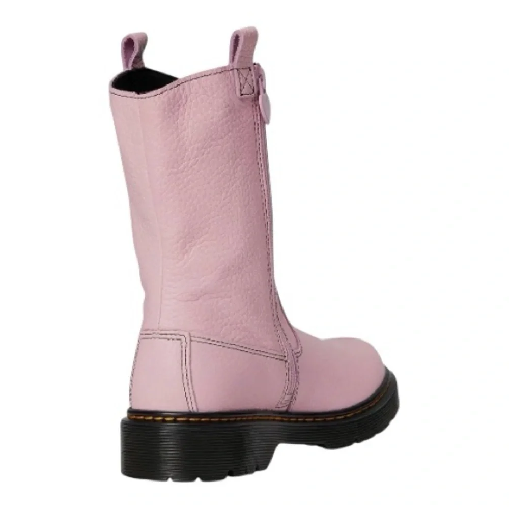 Dr. Martens Pink Leather Blex Heart Boot. Leather Boots with Heart Accents NWOB